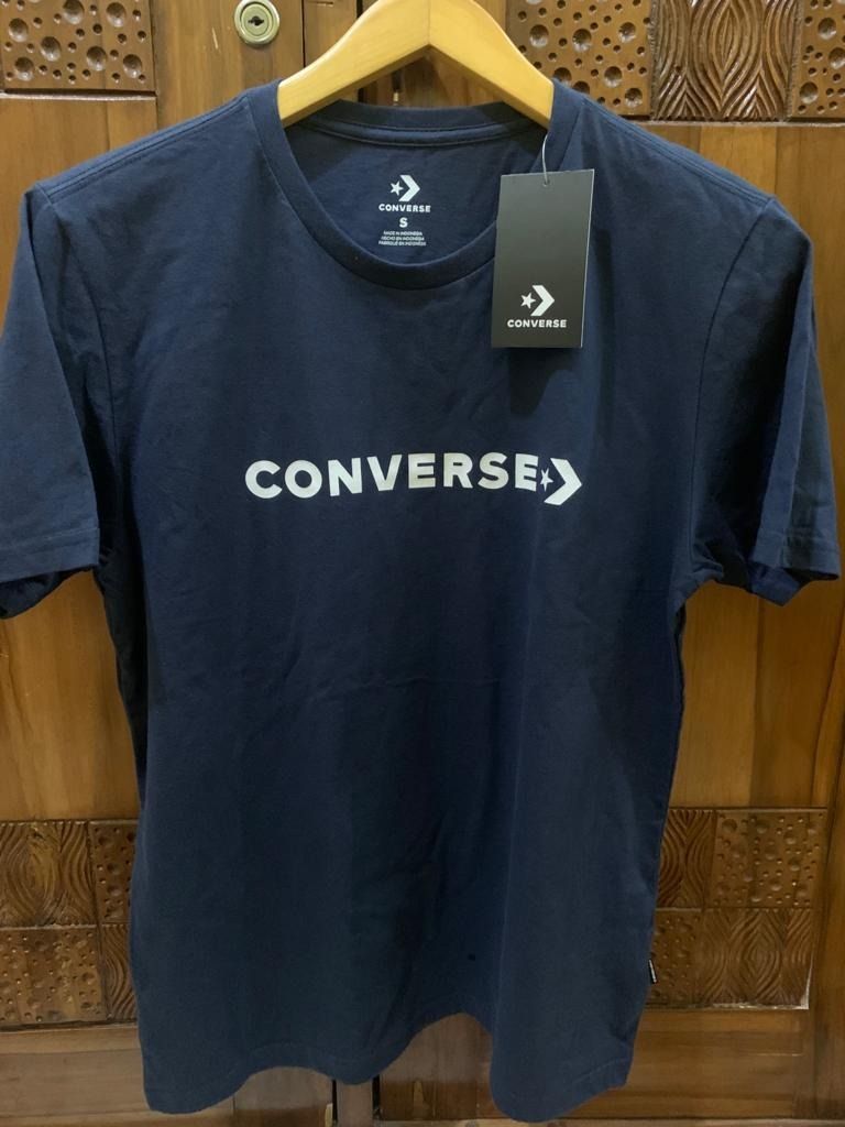 Kaos Converse Pria Original Biru Size s