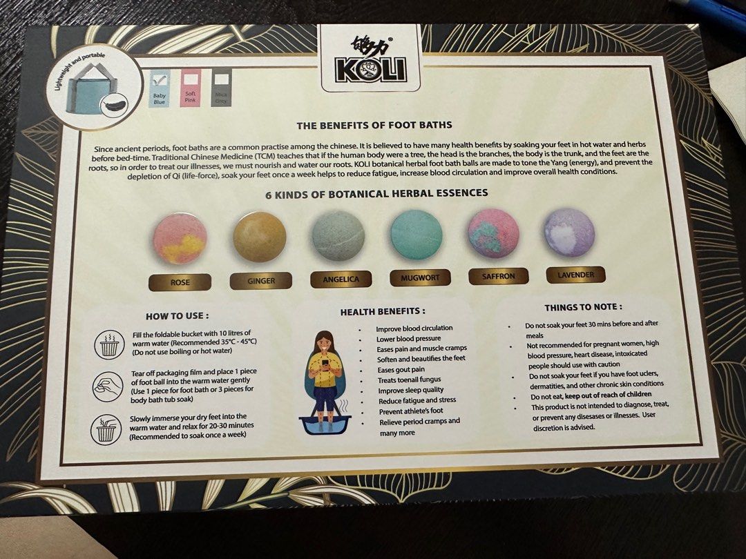 Koli Botanical Foot Bath Ball Kit, Beauty & Personal Care, Foot Care on