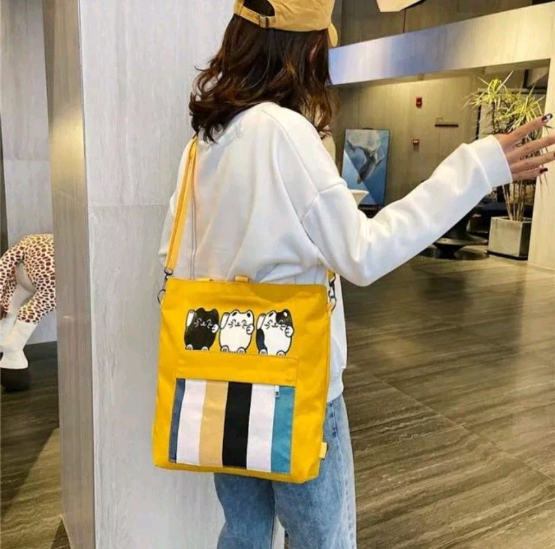 Korean style Canvas Sling Bag Women s Fashion Bags Wallets