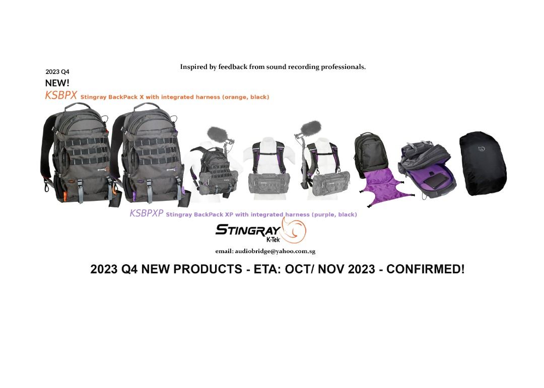 K-Tek Stingray Backpack XP with Integrated Harness (Purple, Black)