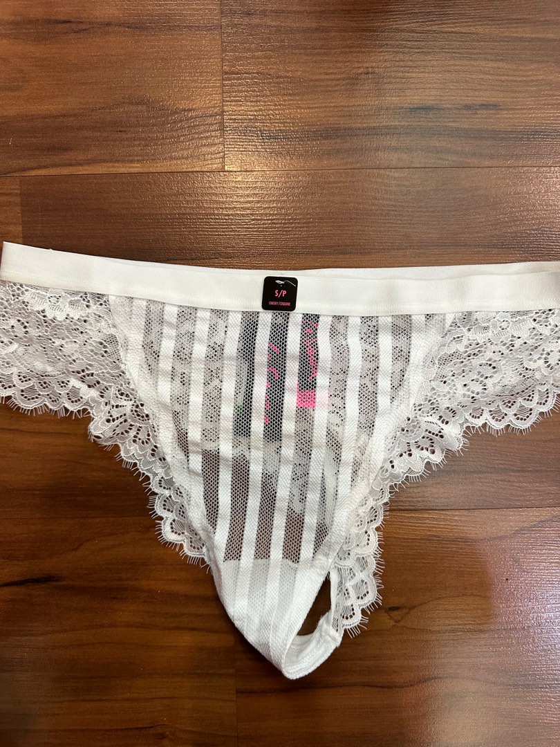 LA SENZA White Lace Cheeky Panty Underwear Sexy Lingerie, Women's