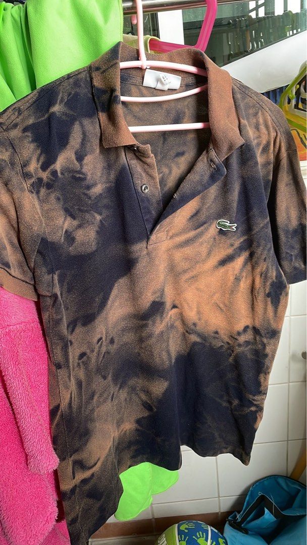 Lacoste polo tie dyed Men s Fashion Tops Sets Tshirts