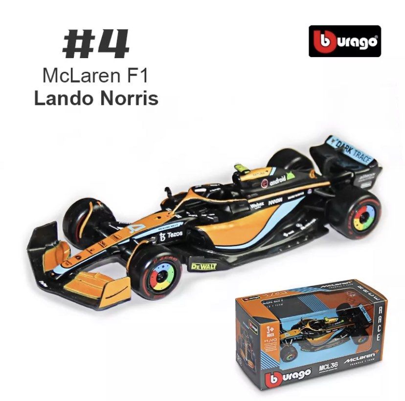 Lando Norris Mclaren MCL 36 F1 Car Model, Hobbies & Toys, Toys & Games ...