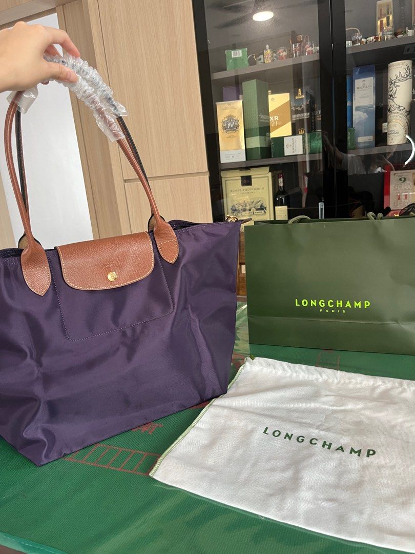 Longchamp purple deals tote bag