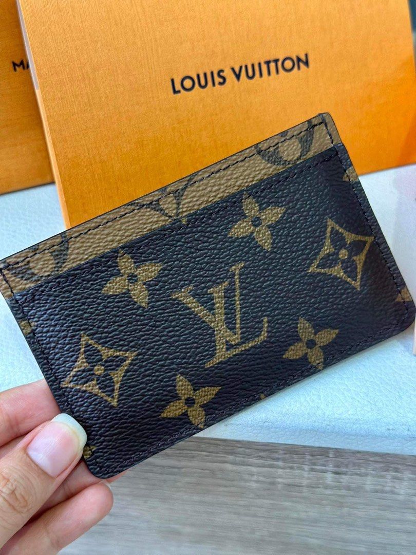 Louis Vuitton Card Holder Reverse Monogram Canvas Brown in Coated Canvas -  US