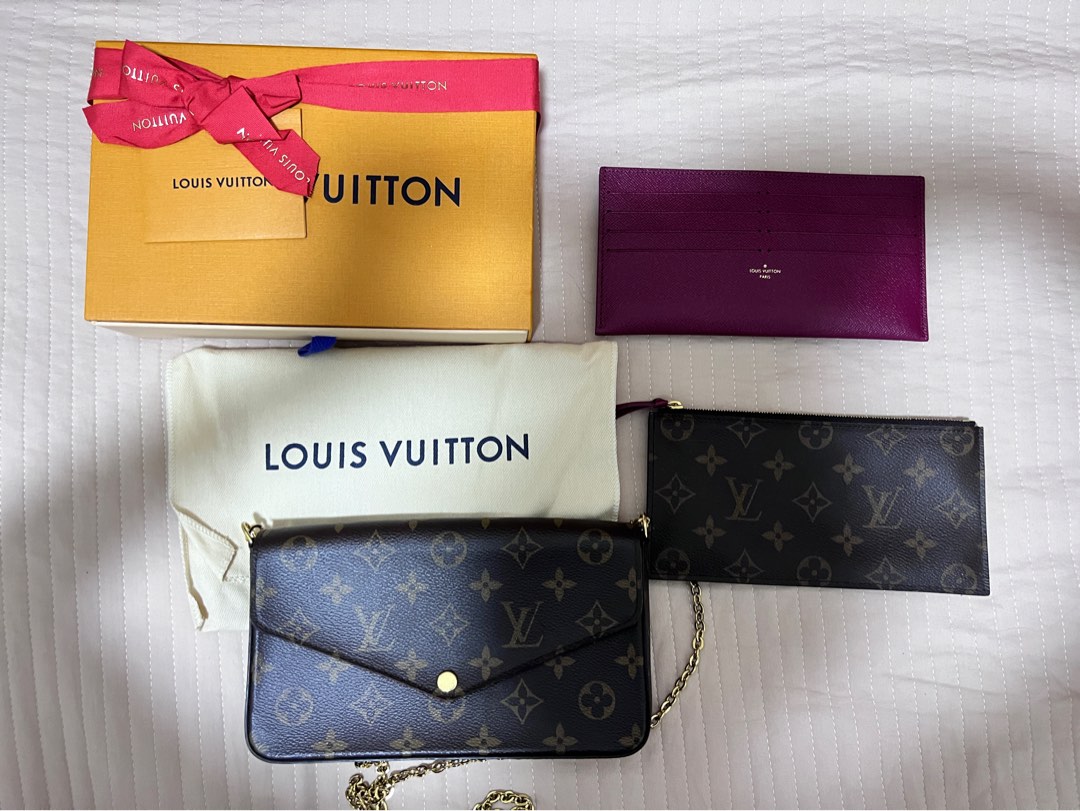 Louis Vuitton Felicie Pochette Monogram LV M61276, Luxury, Bags & Wallets  on Carousell