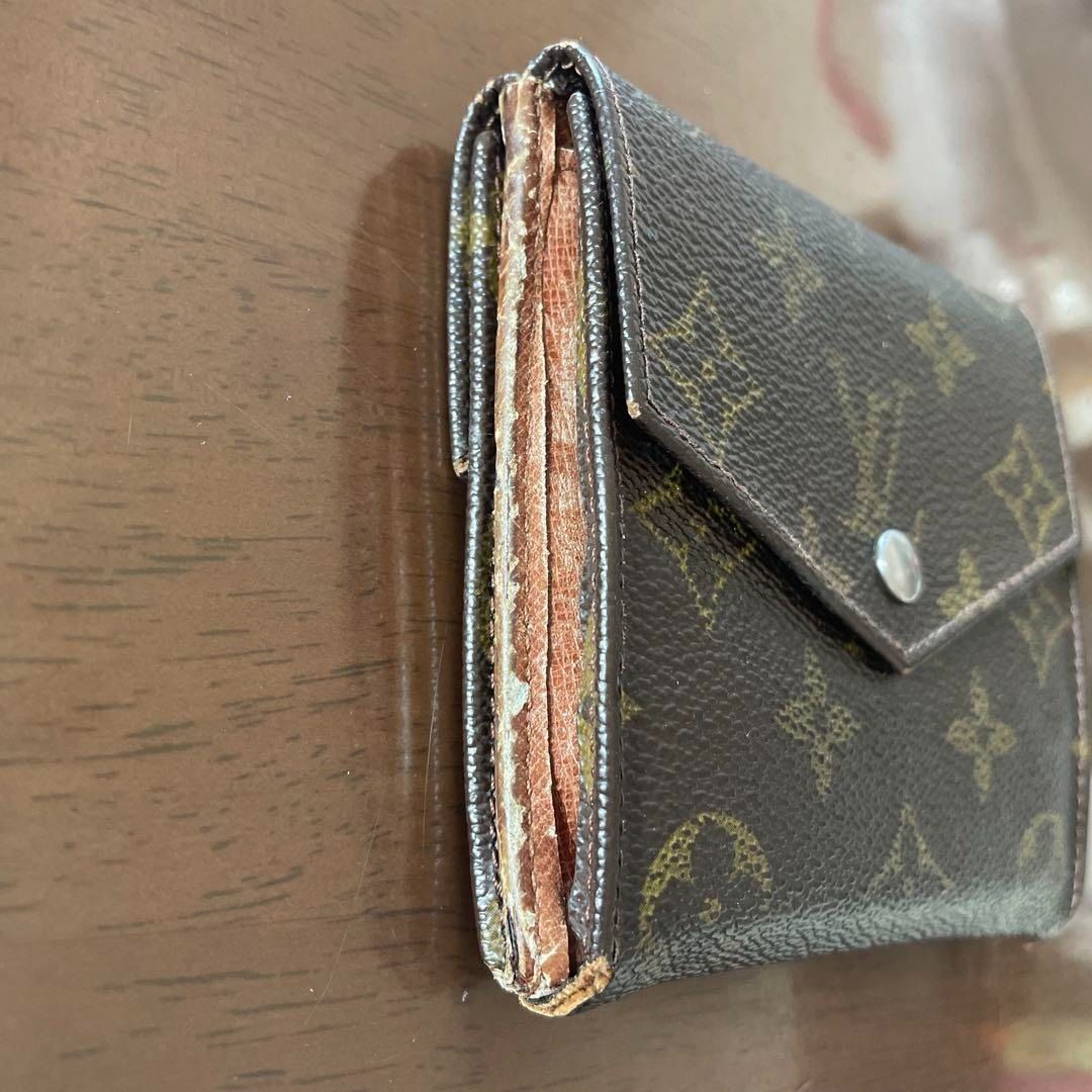 Authenticated Used Louis Vuitton W Wallet Monogram Porte Monet Bie