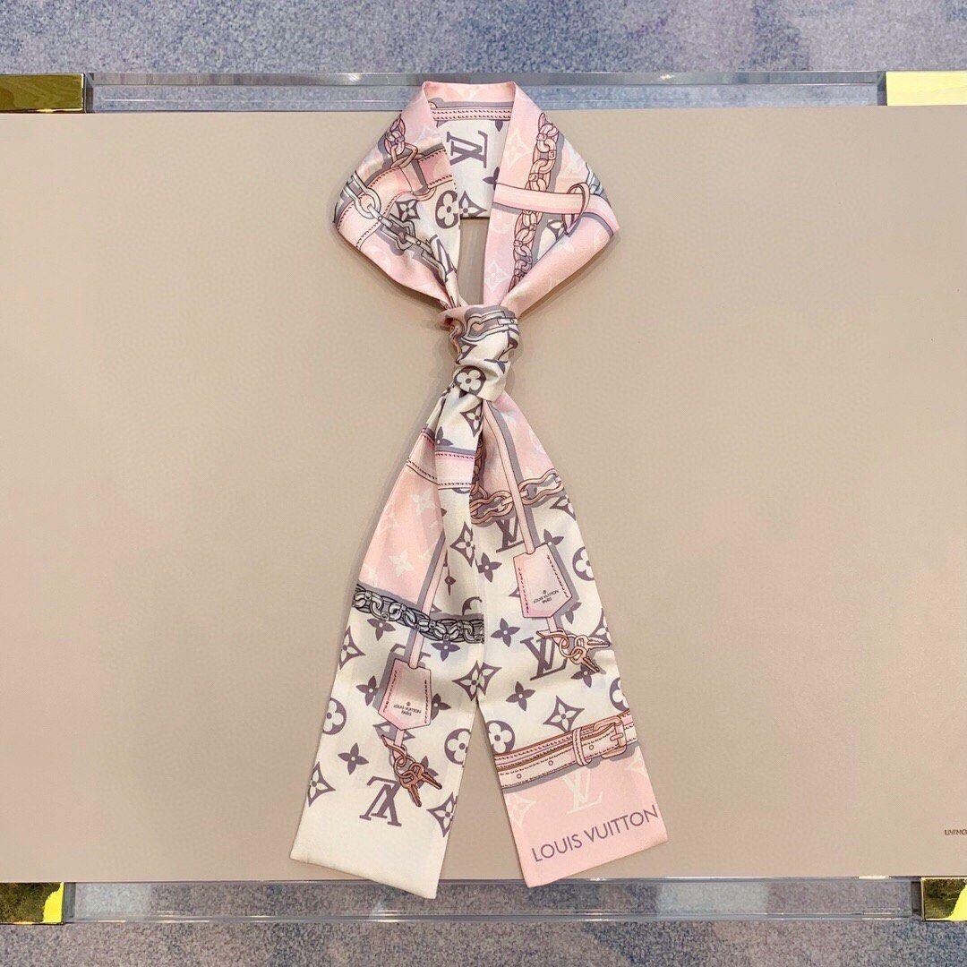 Louis Vuitton Silk Twill Monogram Confidential Bandeau Scarf - The