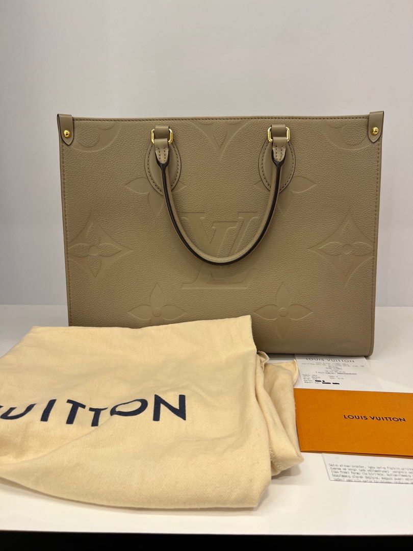 BNIB 2022 Louis Vuitton OnTheGo GM Tote Black Empreinte Leather