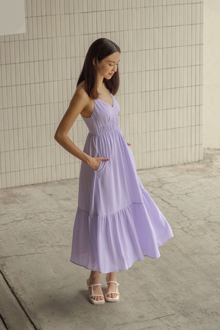 Purple fall dress top
