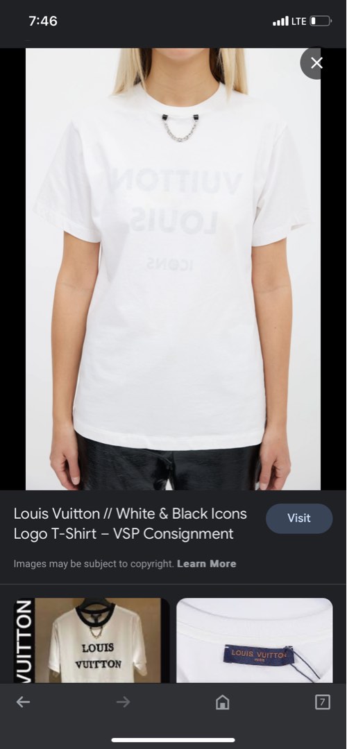 LV Louis Vuitton Black Icon T-shirt