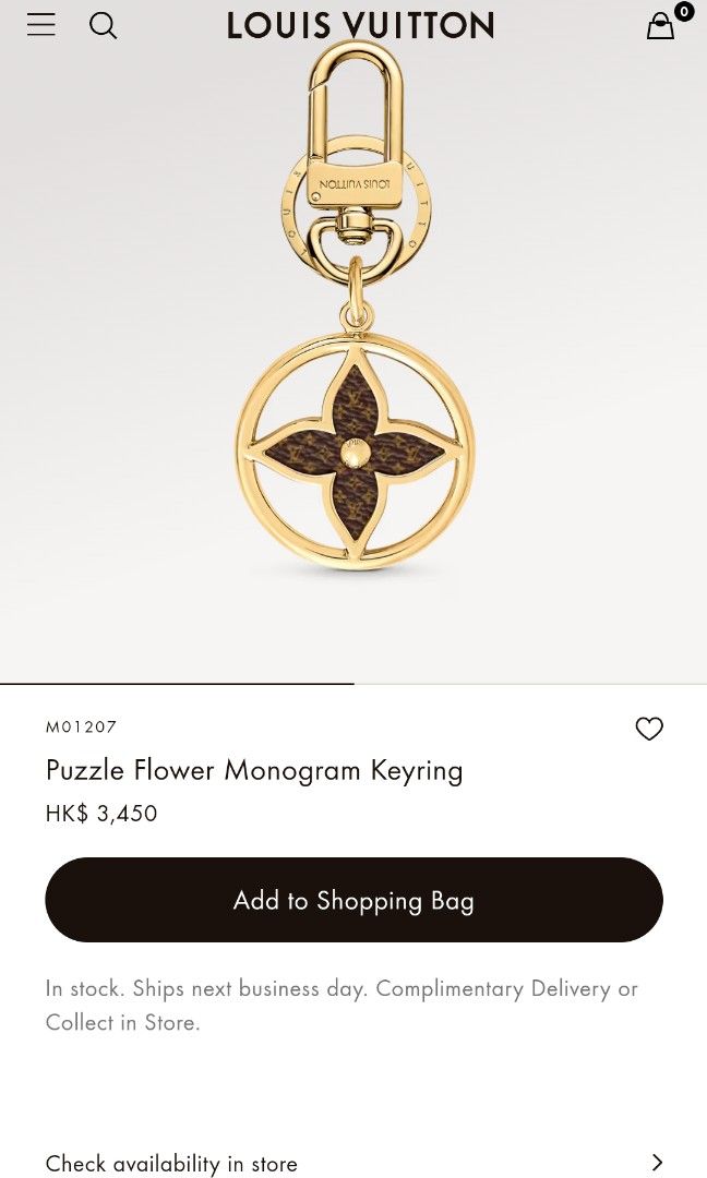 Louis Vuitton Puzzle Flower Monogram Keyring