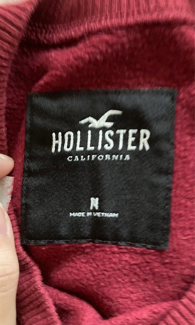 Maroon best sale hollister hoodie