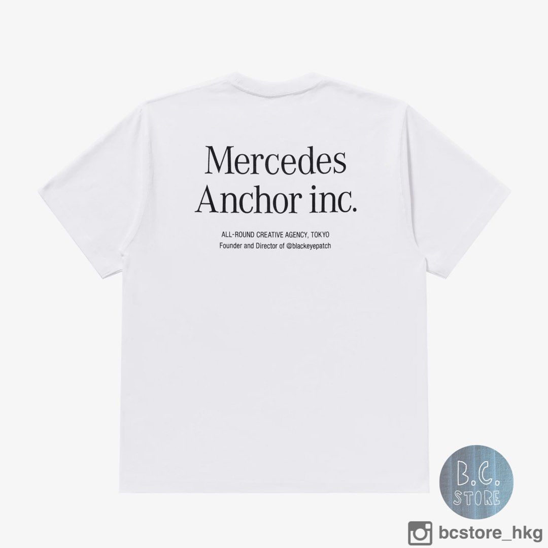 MERCEDES ANCHOR INC. LOGO TEE SS, 男裝, 上身及套裝, T-shirt、恤衫