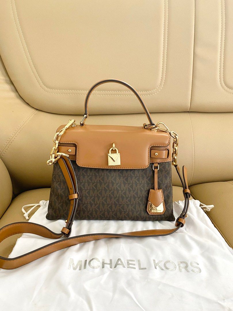 Michael Kors Gramercy Medium Satchel Logo Luggage Luxury Bags