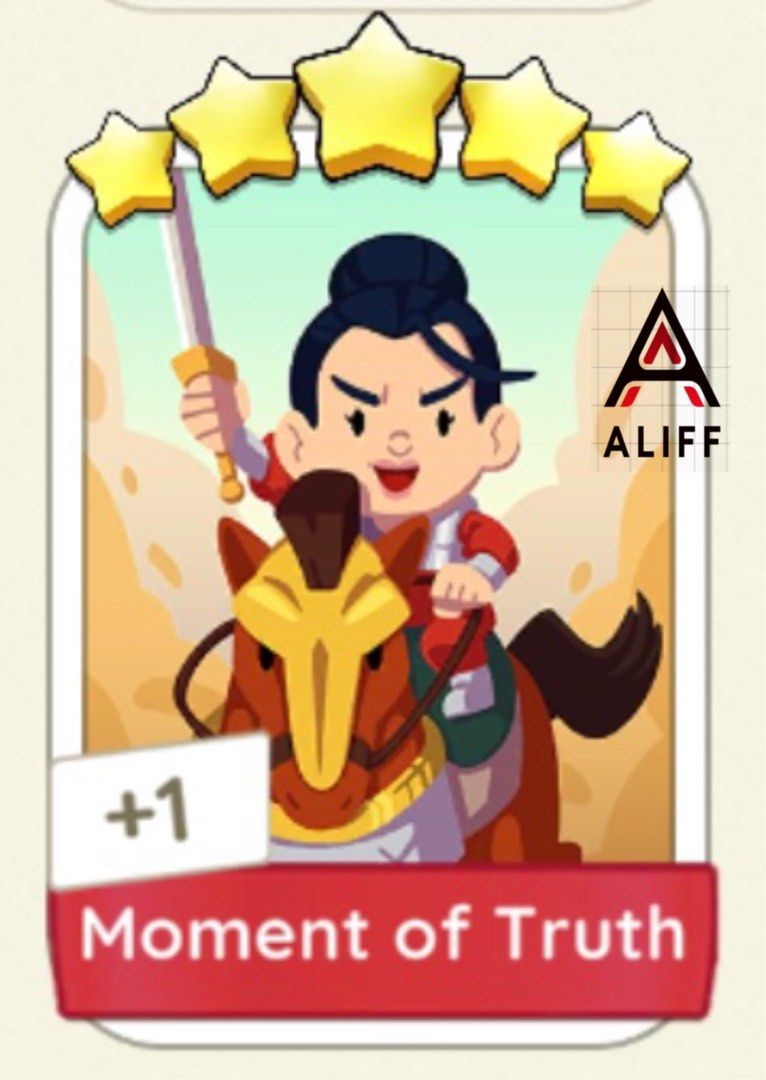 Monopoly card moment of truth, Hobbies & Toys, Toys & Games on Carousell