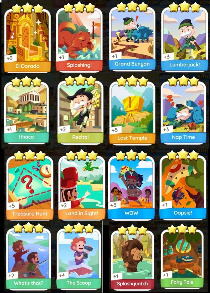 Monopoly GO! ALL CARD AVAILABLE!, Video Gaming, Gaming Accessories, In-Game  Products on Carousell