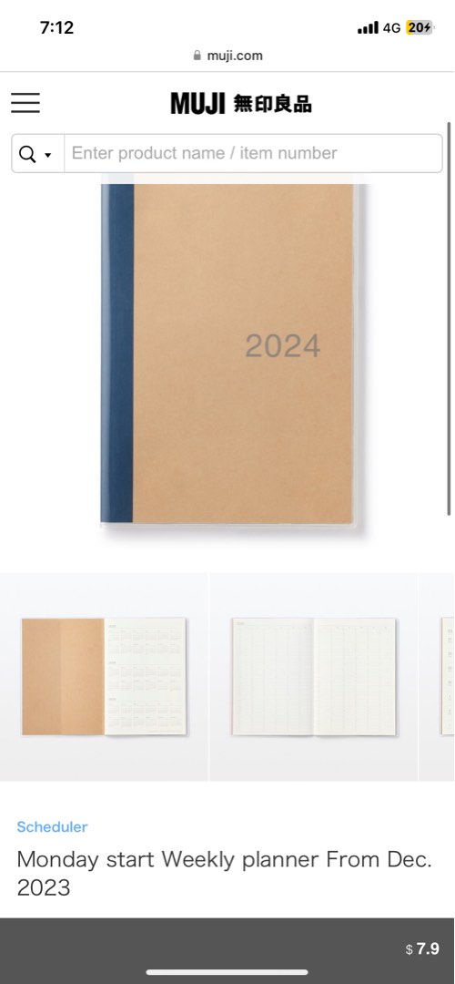 muji weekly planner 2024 with sticker sheet, Hobbies & Toys, Stationery