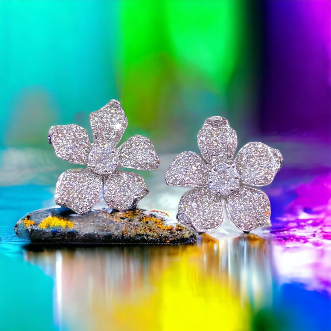 Gold diamond hotsell earrings on sale