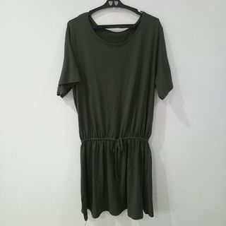 Navy green lounge dress