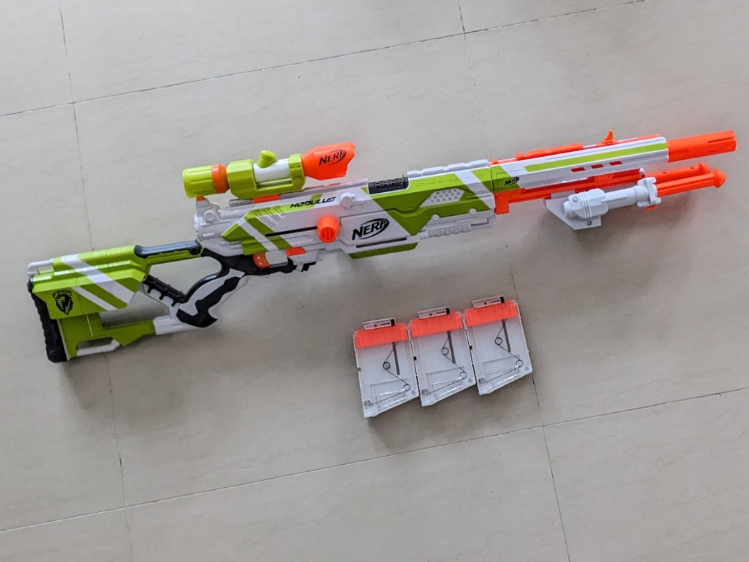 NERF Longstrike Modulus Sniper Blaster Gun Hobbies Toys Toys