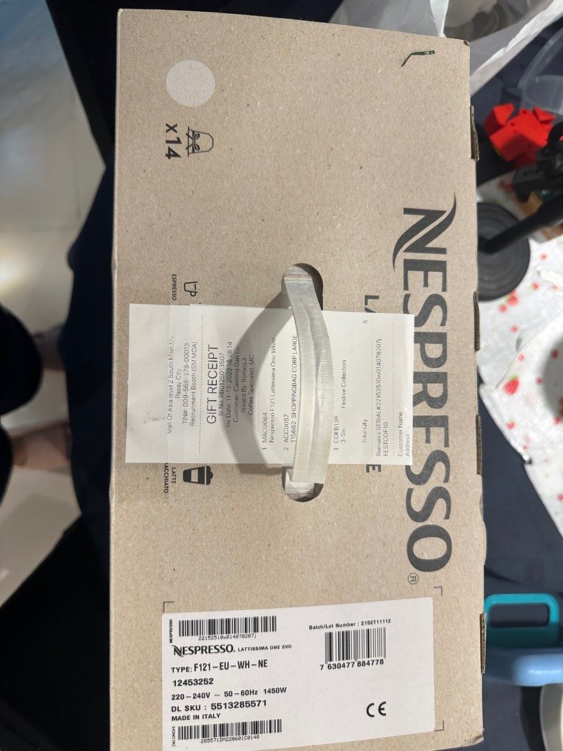NESPRESSO LATTISSIMA ONE EVO, Furniture & Home Living, Kitchenware ...