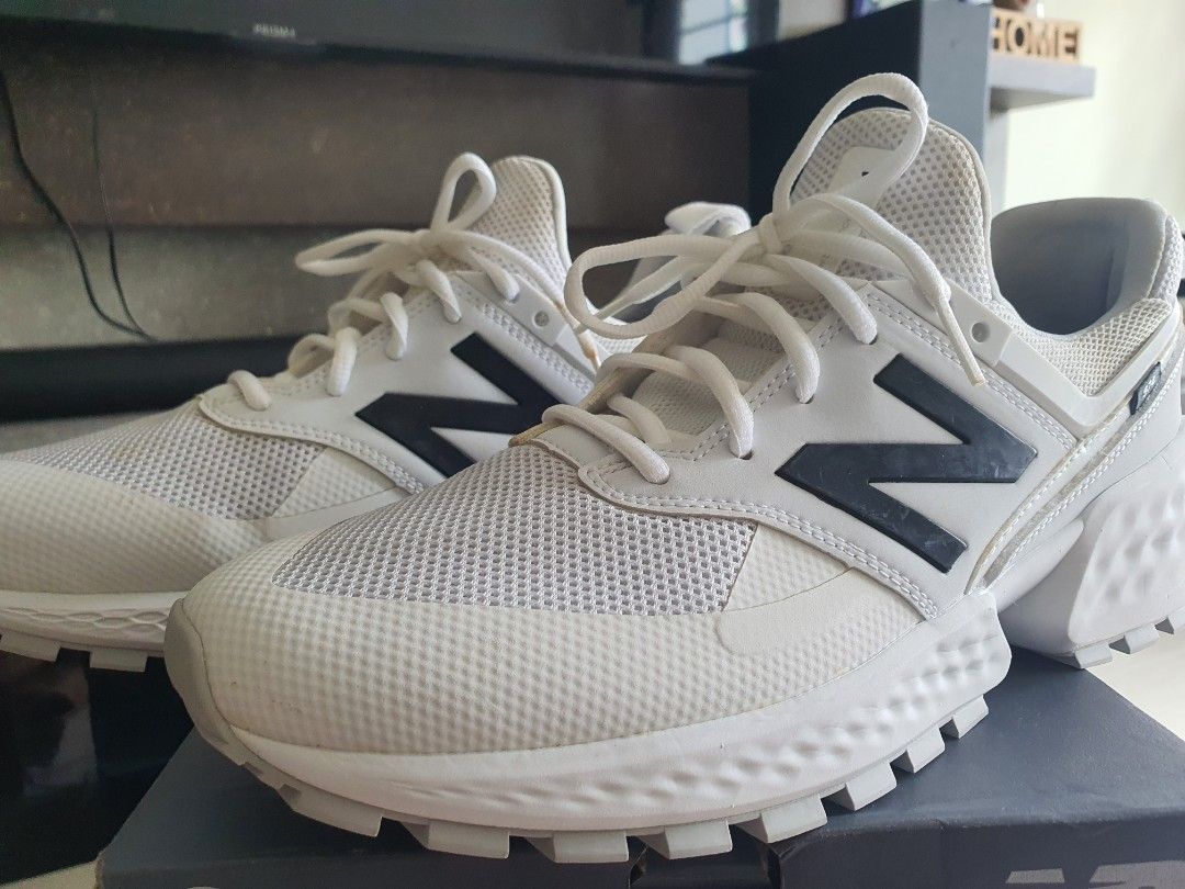 All white new balance running shoes sales