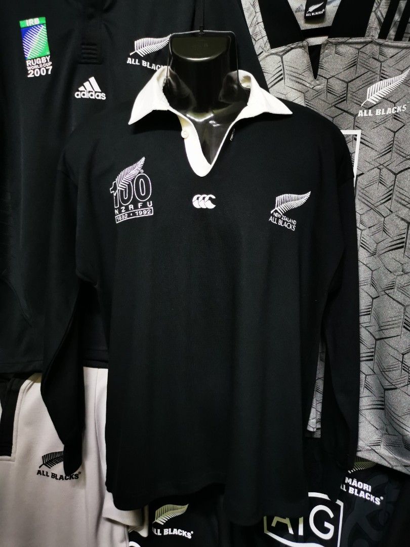 ALL BLACKS Maillot Vintage 2007 2008 2009 Adidas Polo New Zealand