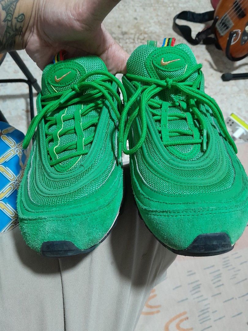 Nike air max 97 qs white green hot sale