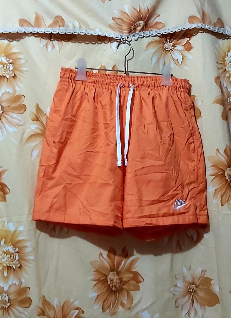 Orange nike woven shorts new arrivals