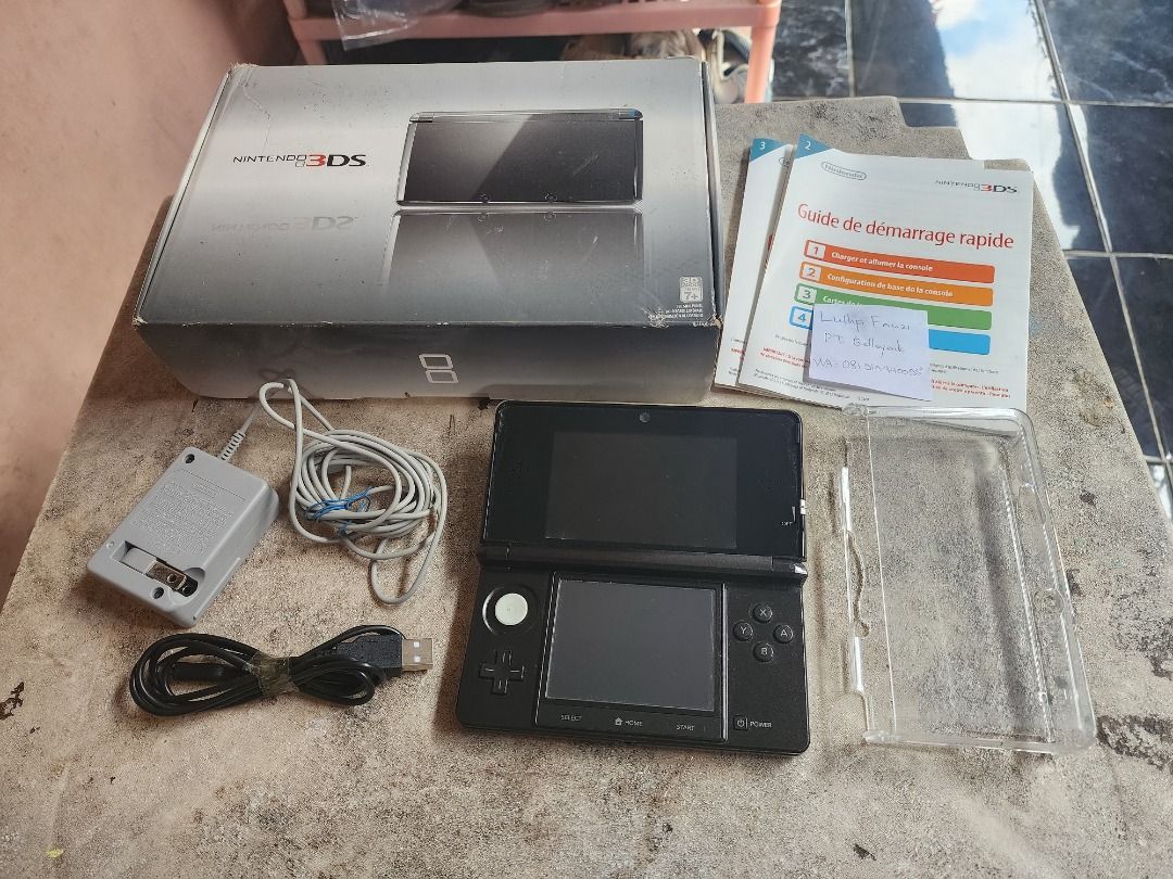 Nintendo 3DS not XL Cosmo Black CFW Luma 32GB Fullset 08