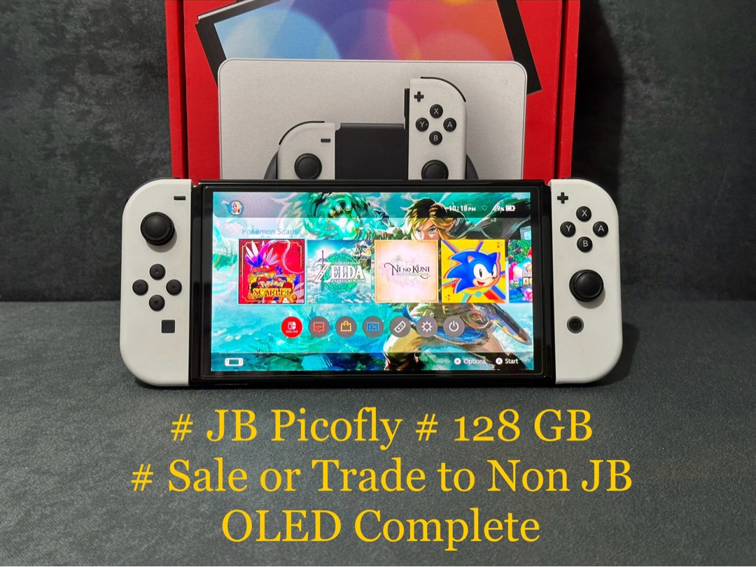Nintendo Switch OLED JB Picofly (06), Video Gaming, Video Game Consoles, Nintendo on Carousell