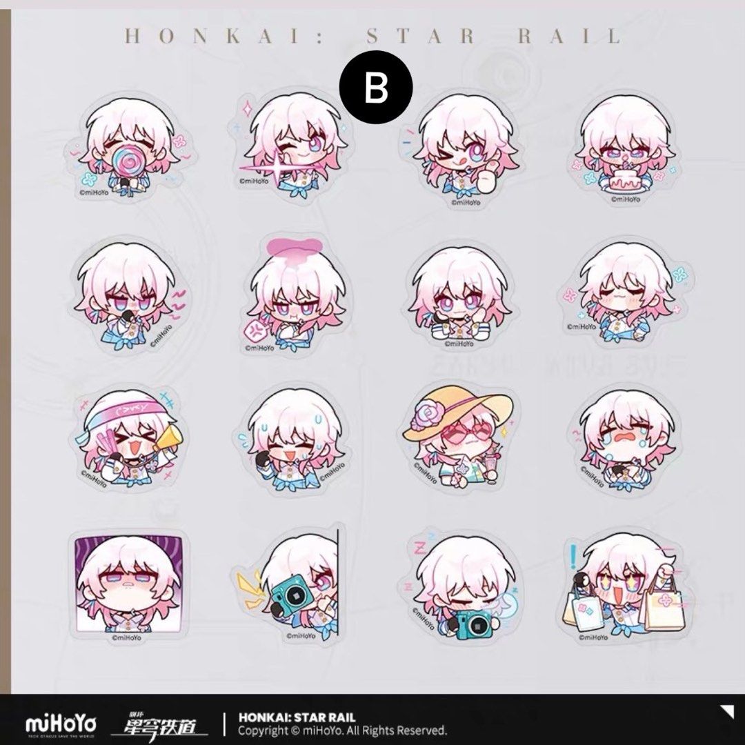 [OFFICIAL PO] Honkai Star Rail Sticker Pack, Hobbies & Toys, Toys ...