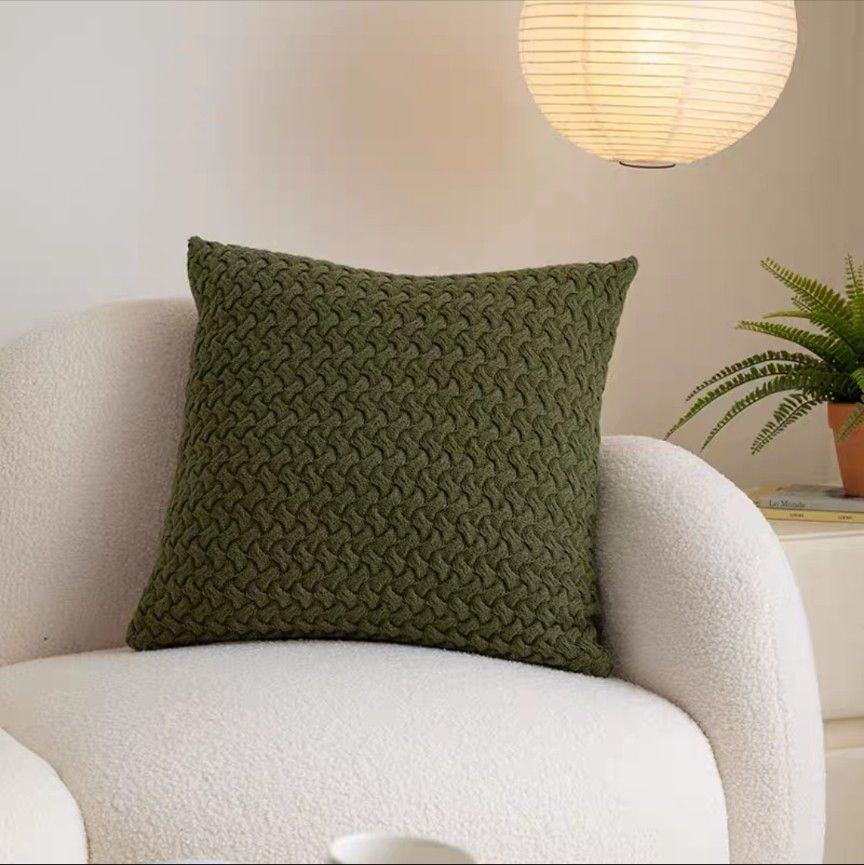 Olive green cheap throw pillow