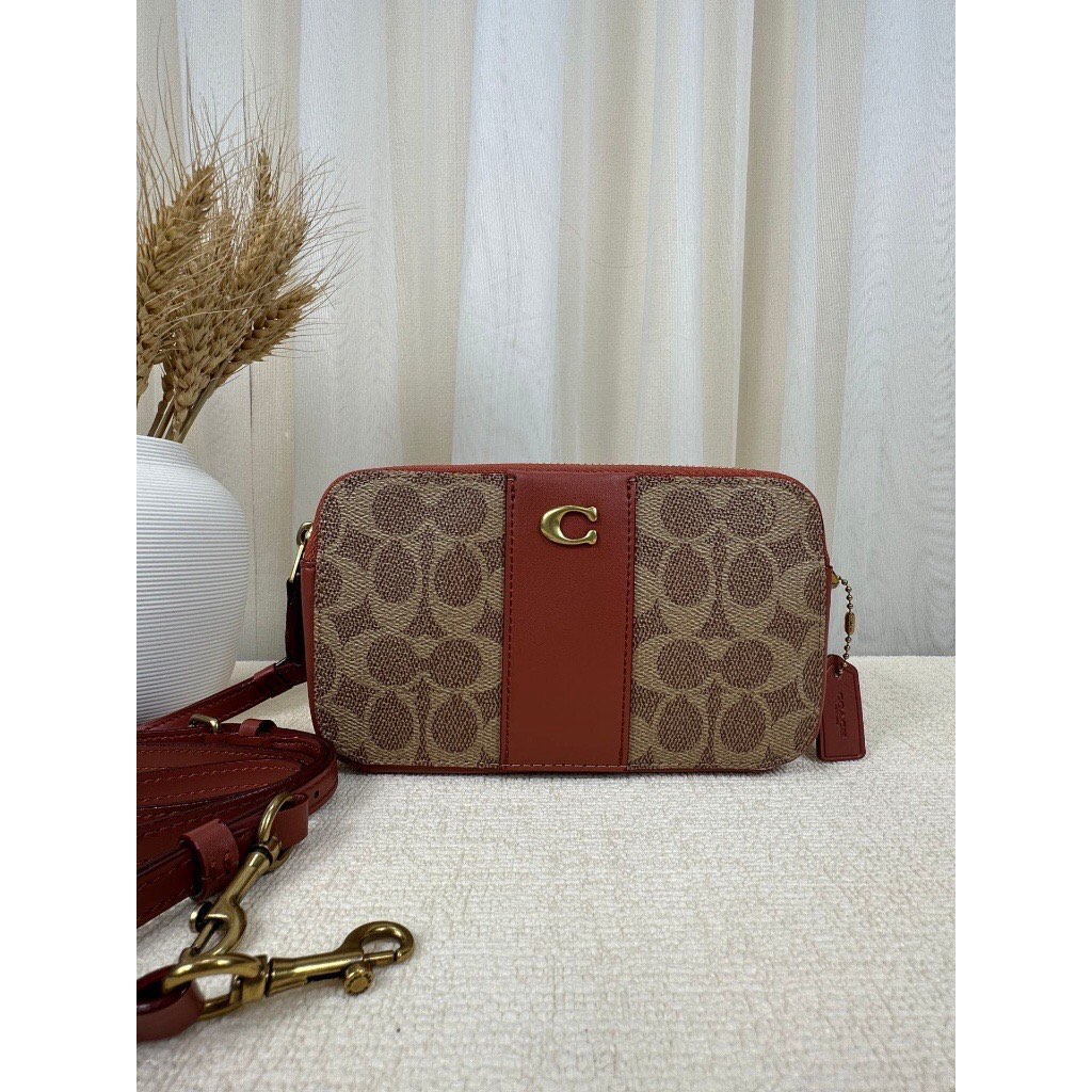 Original Coach Kira Wristlet Double Zip Crossbody Luxury Bags