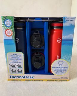 Original ThermoFlask 2-Pack 4 Lids Combo 710ml/24oz