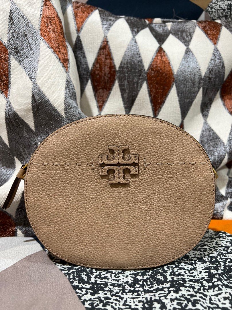 Original Tory Burch Mcgraw Convertible Round Cross body Belt Bag