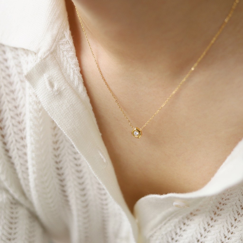 Otto Gold Zircon Necklace