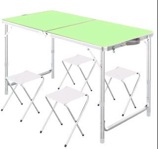 Outdoor folding table set