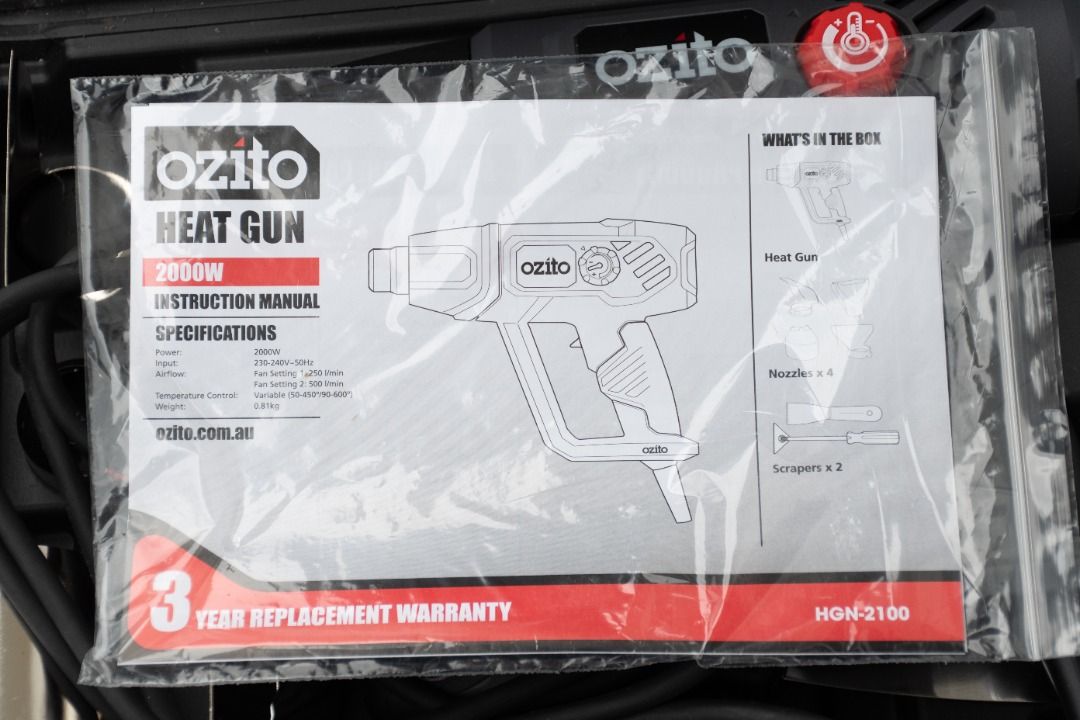 Ozito 2000W Variable Temperature Heat Gun, Commercial & Industrial