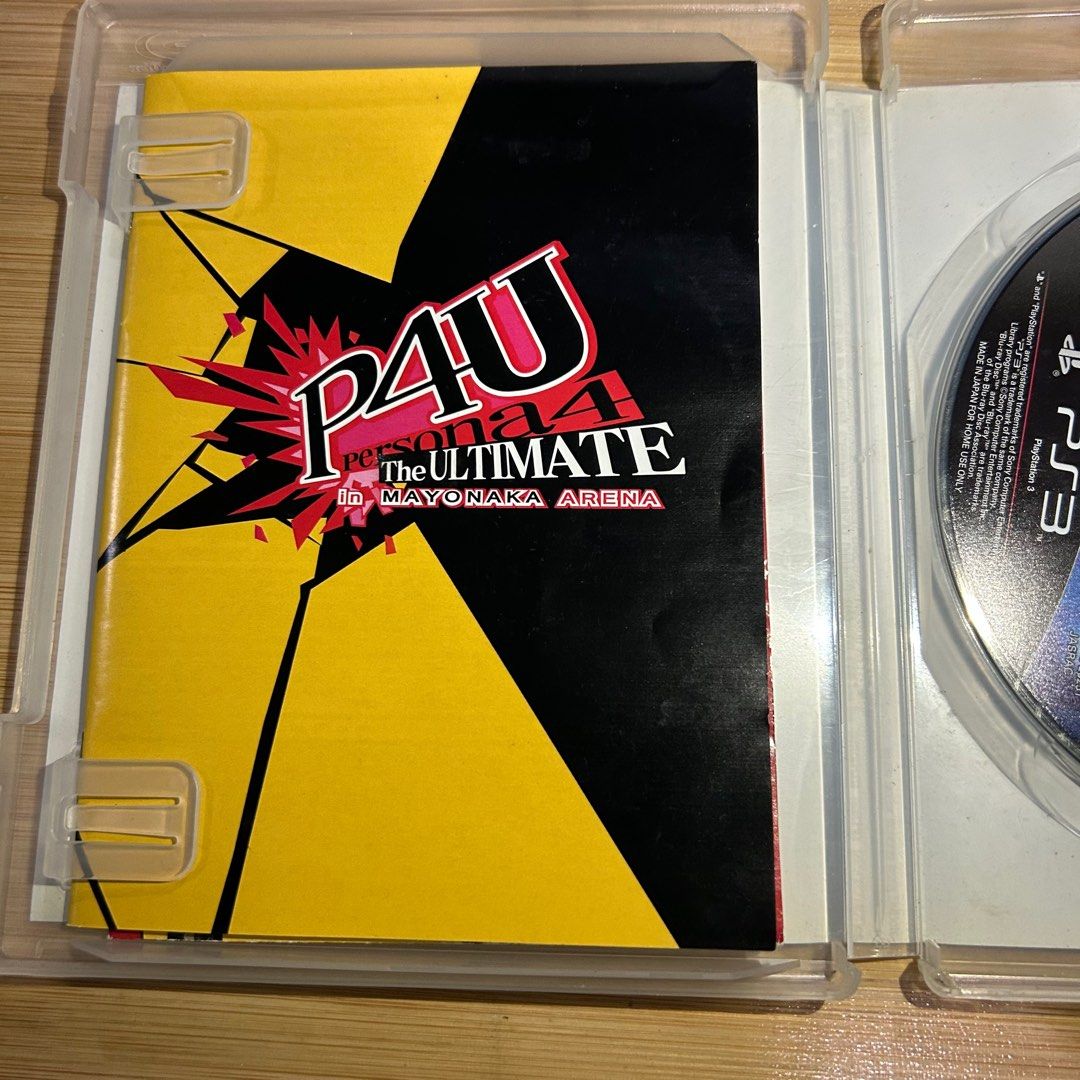 Persona 4 The Ultimate PS3 Game w/ Case & Manual (Category: PlayStation) located in Quezon City. Submitted by dangogow (Listing ID 1256387148, Image 2). Description: W/ case & manual Pre-loved so there may be scratches/dents/dirts Gumagana before, di ko lang sure ngayon. Nabenta na PS3 namin. Buy at your own risk..