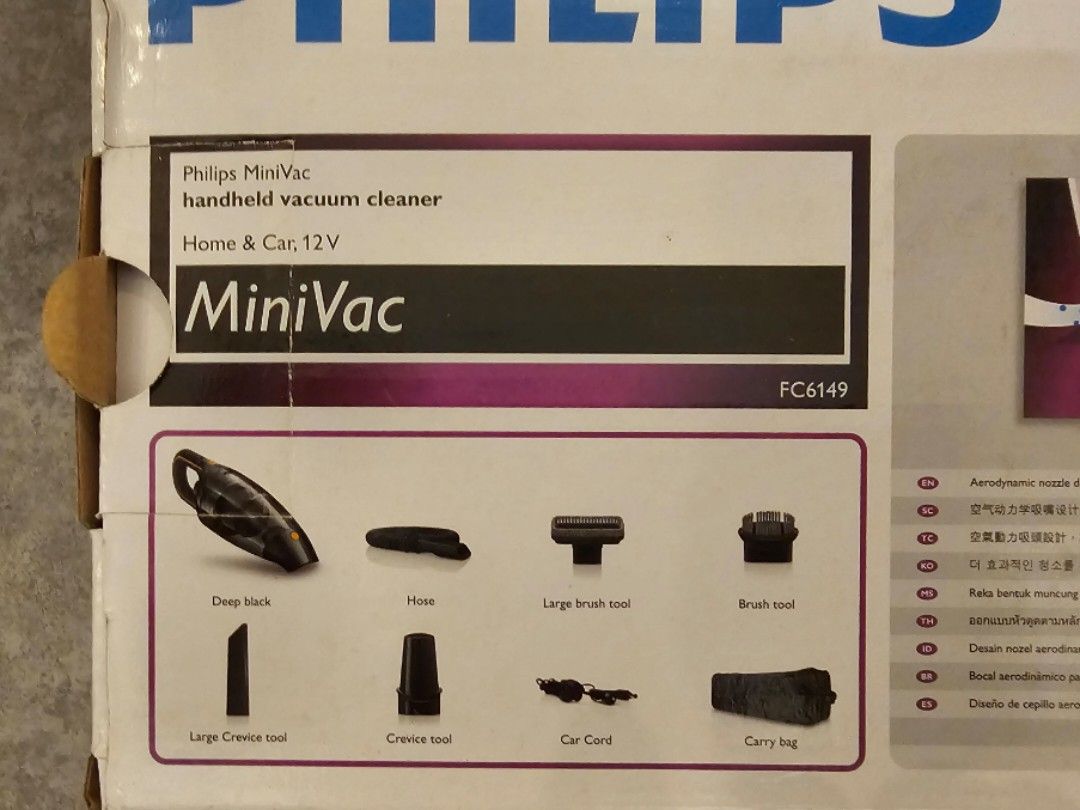 Philips MiniVac 12V Cyclone, TV & Home Appliances, Vacuum Cleaner
