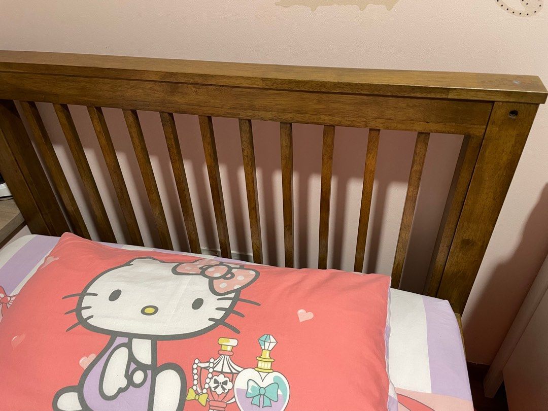 Picket and Rail double decker bed with single mattress, Furniture