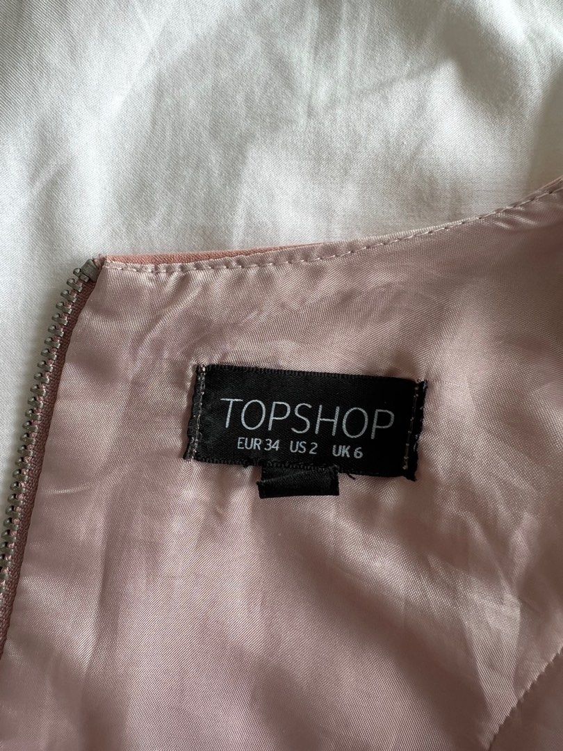Topshop pink leather dress on sale