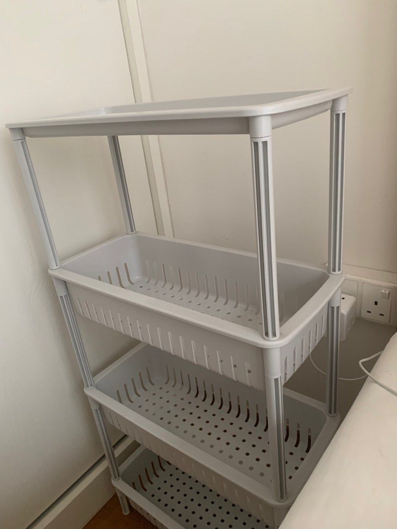 Plastic Shelf Rack, Furniture & Home Living, Furniture, Shelves ...