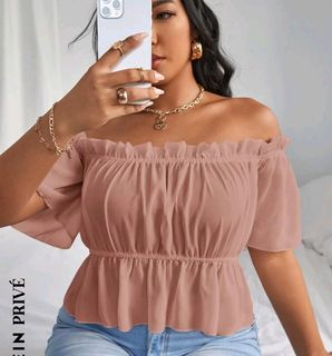 Pre-loved Shein pink peplum blouse