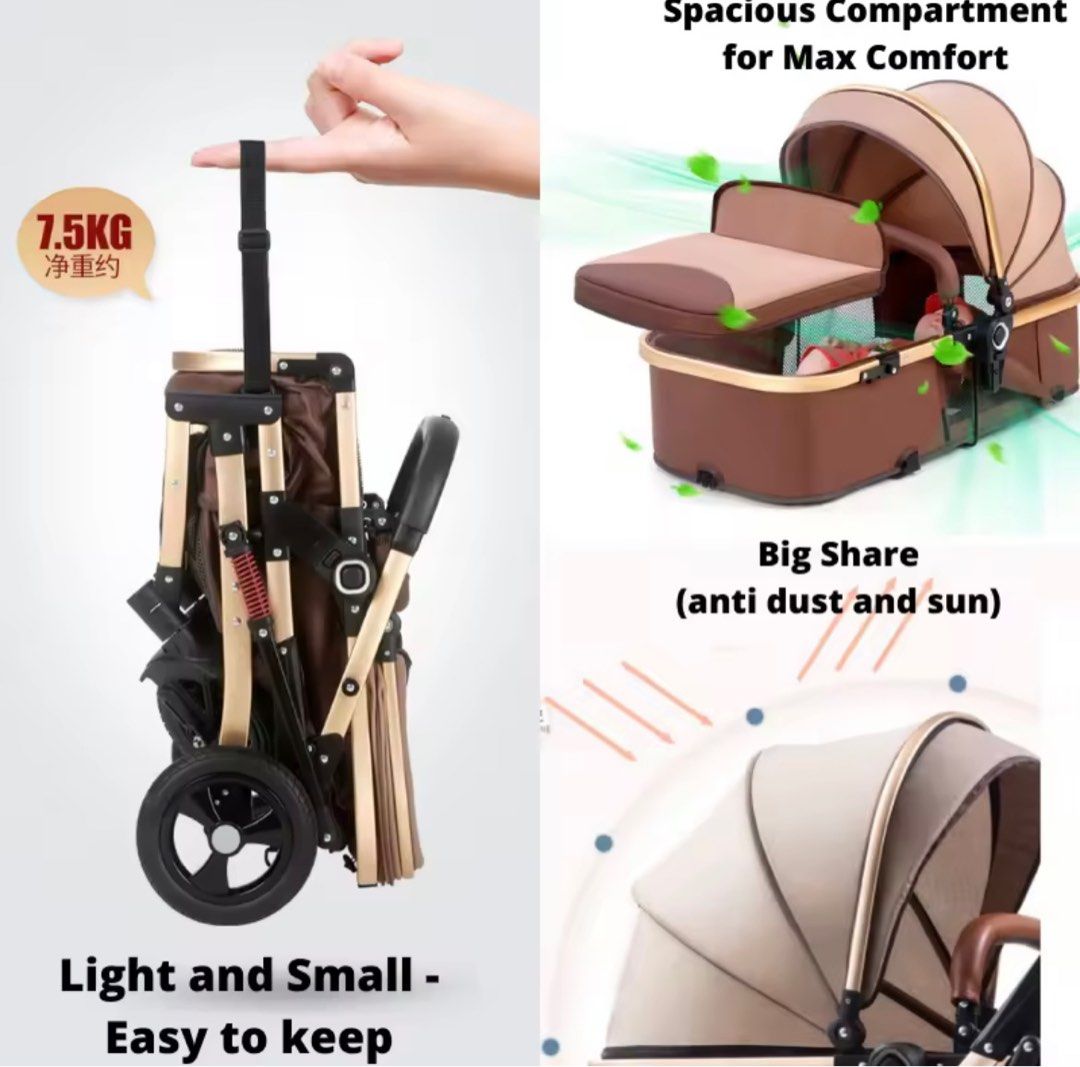 Premium 3 in 1 Baby stroller, FREE cooling mat, Babies & Kids, Going