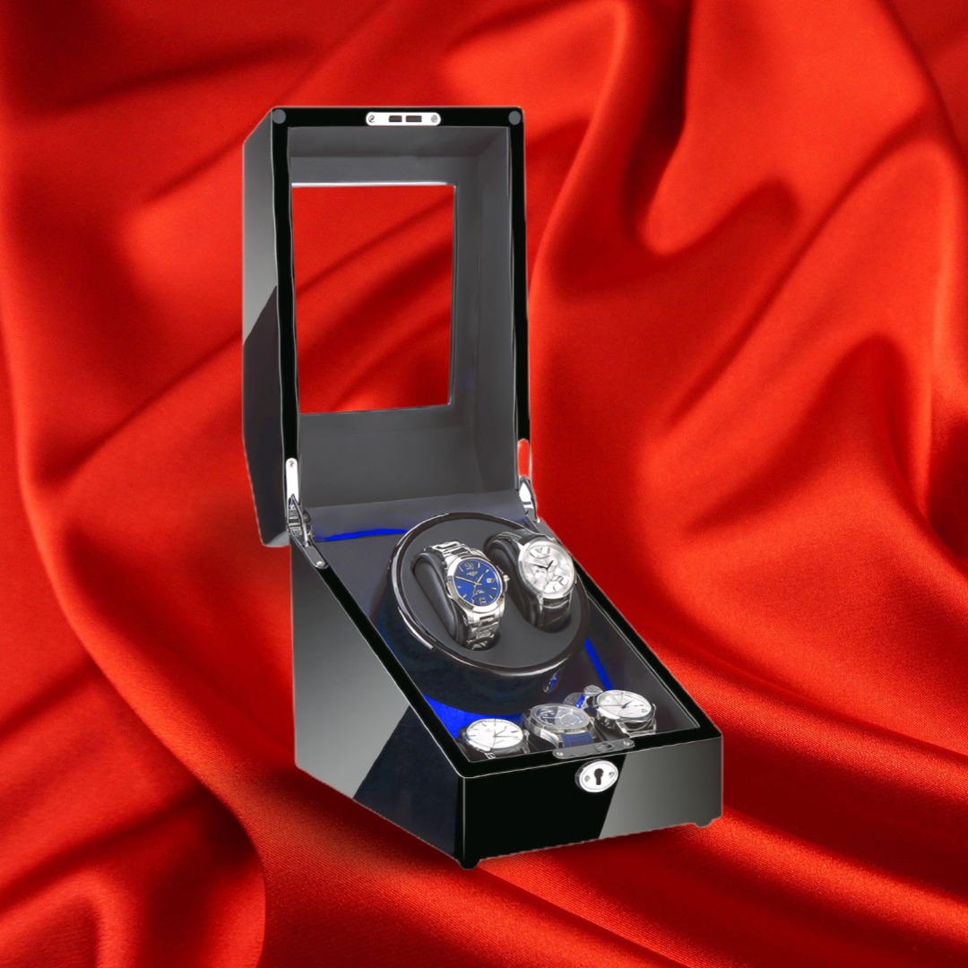 Premium Watch Winder 2+3 SelfWinding Box Watch Storage Box with LED