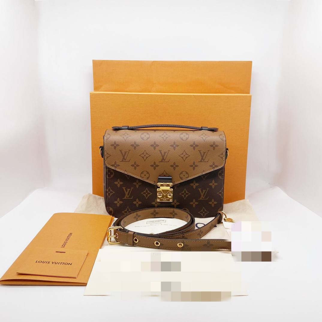 Louis Vuitton Pochette Metis Monogram Reverse GHW - Preloved