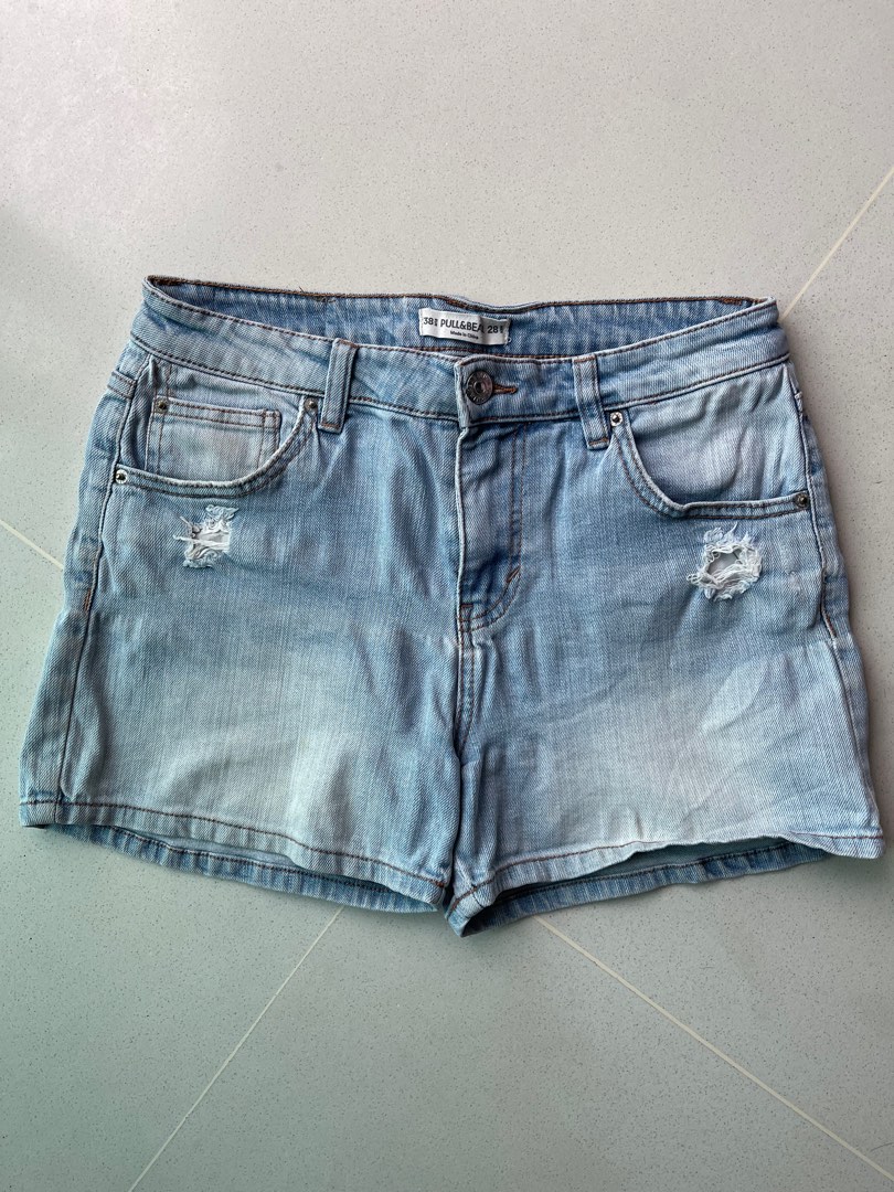 Pull and bear jeans shorts sale